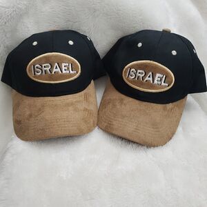 ISRAEL Hat Inspiration Cruises & Tours Suede Bill Embroidered Lot 2